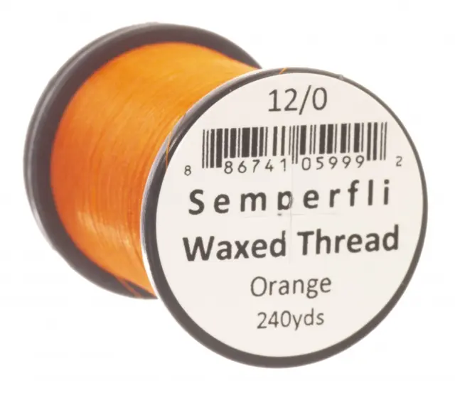 Semperfli Classic Waxed Thread Orange Orange 12/0 