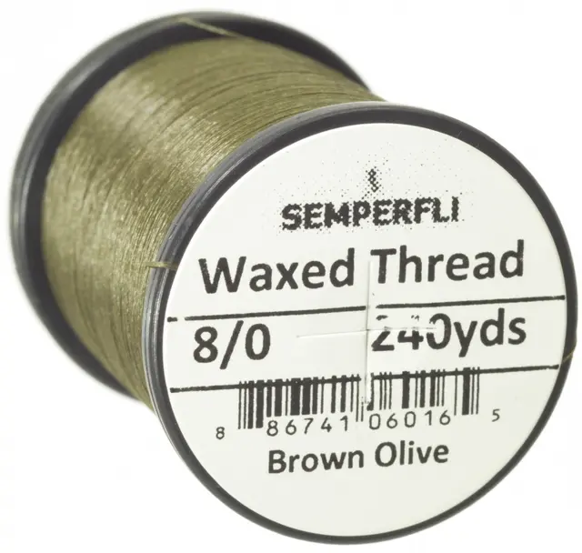 Semperfli Classic Waxed Thread Br Olive Brown Olive 8/0 