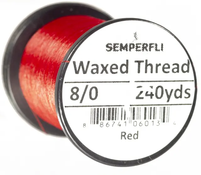 Semperfli Classic Waxed Thread Red 3/0 