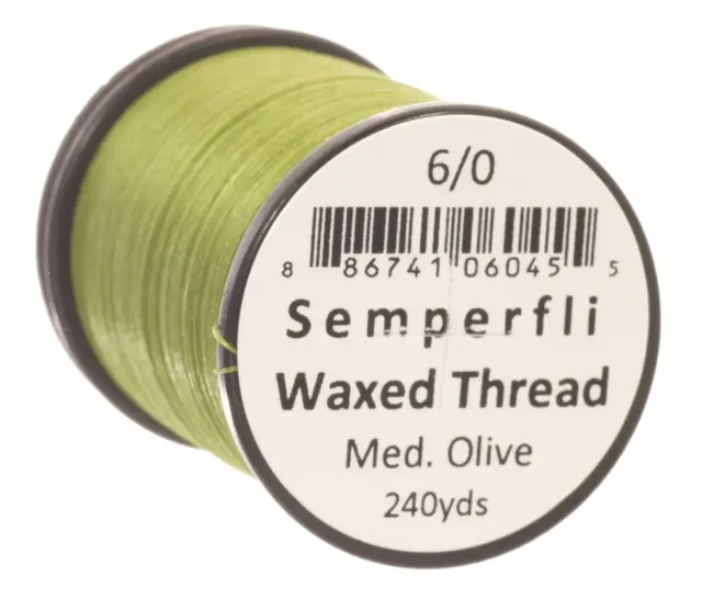 Semperfli Classic Waxed Thread M Olive Medium Olive 3/0 