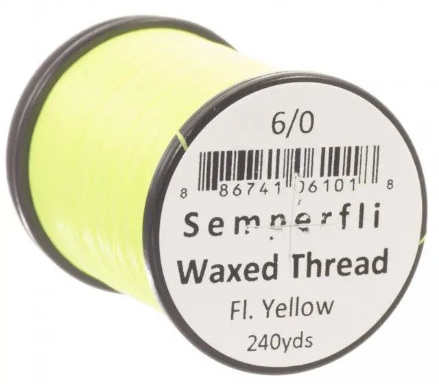 Semperfli Classic Waxed Thread Fl. Yello Fluoro Yellow 3/0 