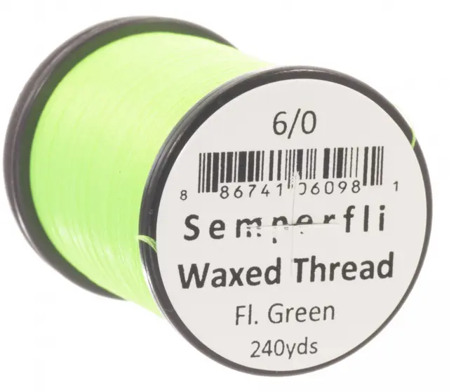 Semperfli Classic Waxed Thread Fl. Green Fluoro Green 3/0 