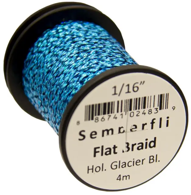 Semperfli Flat Braid 1,5mm Holo Glacier Blue 