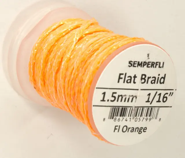 Semperfli Flat Braid 1,5mm Fl. Orange 