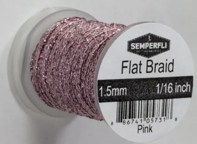 Semperfli Flat Braid 1,5mm Fl. Pink 