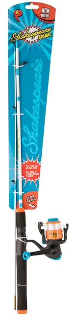 Shakespeare Cosmic 4,6" Orange Åpent haspel fiskesett til barn 