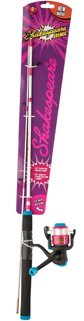 Shakespeare Cosmic 4,6" Rosa Åpent haspel fiskesett til barn 