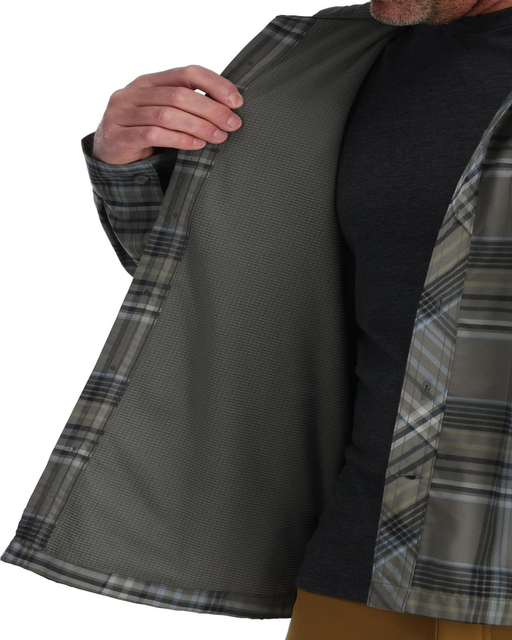 Simms Coldweather Hoody Gunmetal Neo Plaid L 