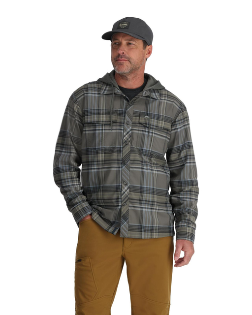 Simms Coldweather Hoody Gunmetal Neo Plaid L 