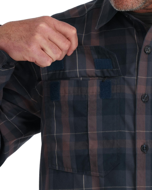 Simms ColdWeather Shirt Selvedge Logan Plaid L 