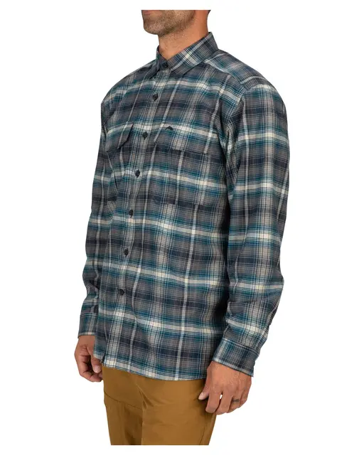 Simms ColdWeather Shirt XXL Dark Bronze Black Plaid 