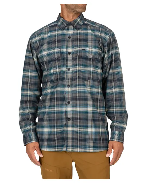 Simms ColdWeather Shirt XXL Dark Bronze Black Plaid 