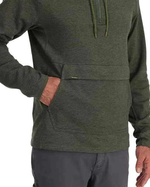 Simms Vermilion Hoody Navy heather L Varm tröja med flera smarta lösningar 