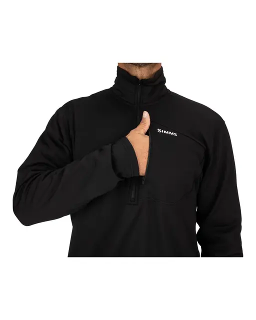 Simms Thermal 1/4 Zip Top Black S Black 