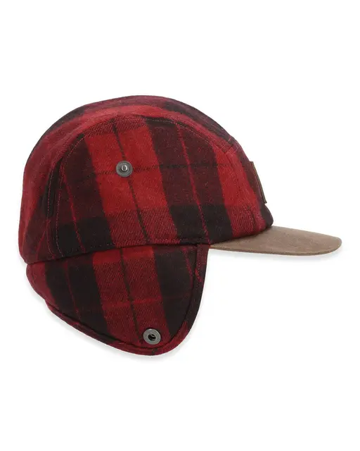 Simms Coldweather Cap Red Buffalo Plaid L/XL 