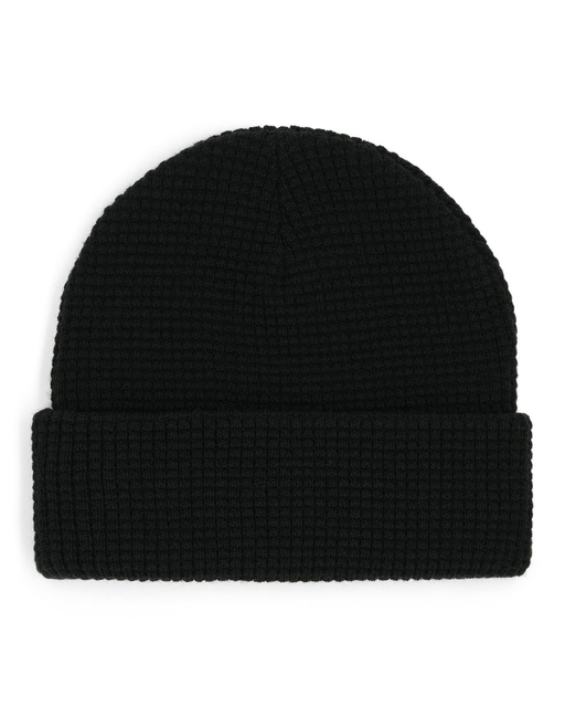 Simms Everyday Waffle Knit Beanie Black 