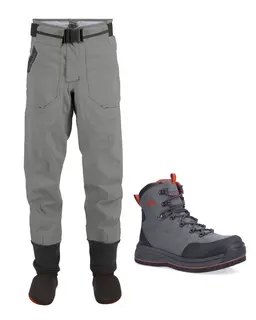 Simms Freestone Pant Smoke Vadepakke Vadepakke med filts&#229;le gunmetal