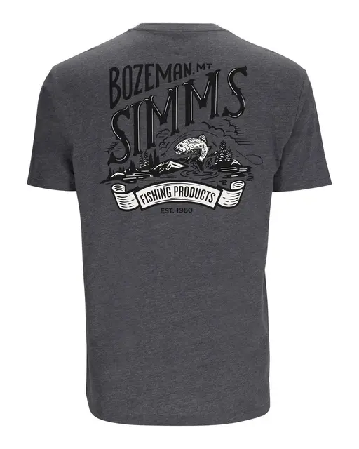 Simms Bozeman Scene T-Shirt Titanium XL Behagelig t-skjorte med Simms design 