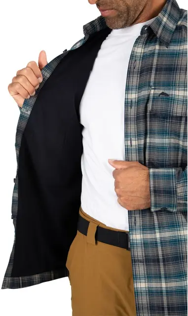 Simms Coldweather Shirt Hickory AOP M Skön och varm skjorta för kyliga dagar 