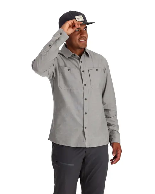 Simms Cutbank Chambray Shirt XL Cinder Chambray 