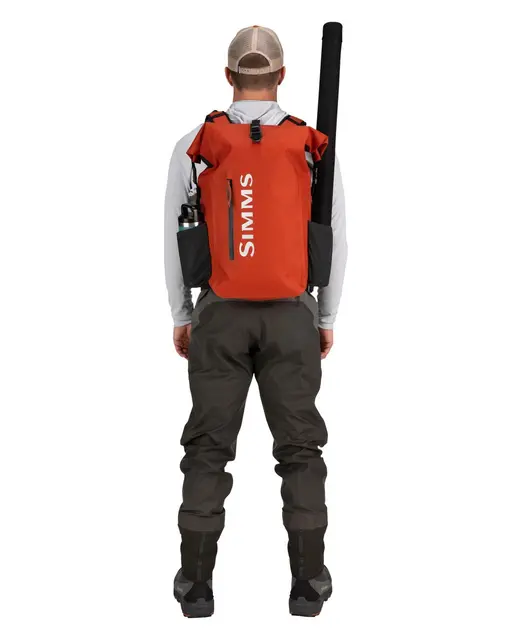 Simms Dry Creek Rolltop Backpack 30L Simms Orange 