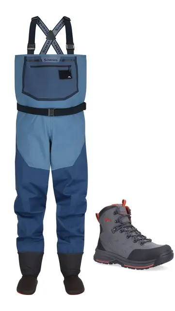 Simms Freestone Midnight Vadepakke Vadepakke med gummisåle gunmetal 