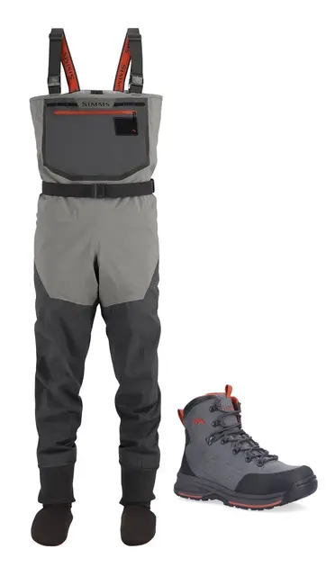 Simms Freestone Smoke Vadepakke Vadepakke med gummisåle gunmetal 