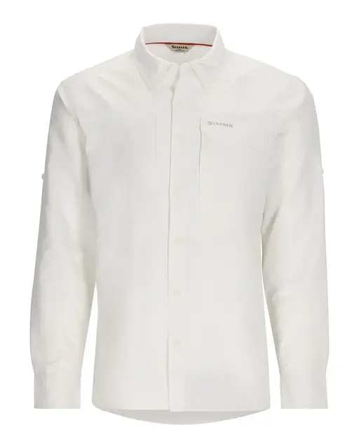 Simms Guide Shirt White M Flott skjorte med behagelig komfort 