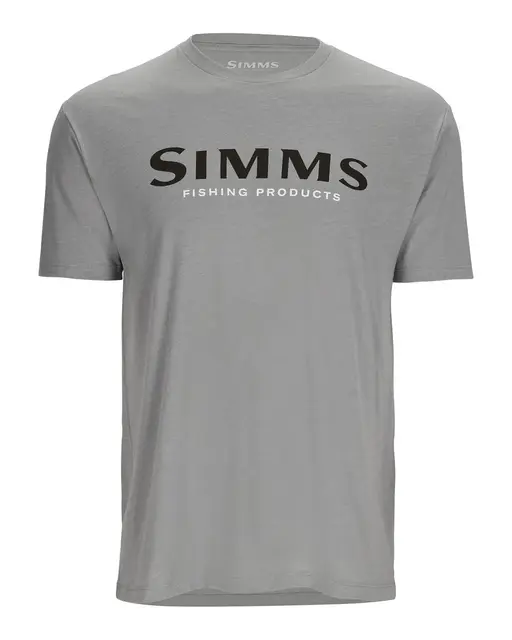 Simms Logo T-Shirt Cinder Heather L Behagelig bestselger logo T-skjorte 