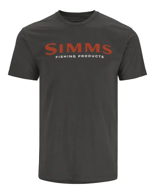 Simms Logo T-Shirt Simms Orange/Char M Behagelig bestselger logo T-skjorte 