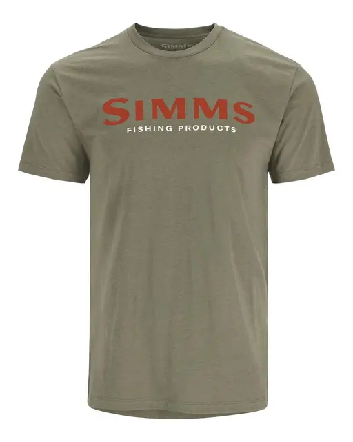 Simms Logo T-Shirt Simms Orange/Mili L Behagelig bestselger logo T-skjorte 