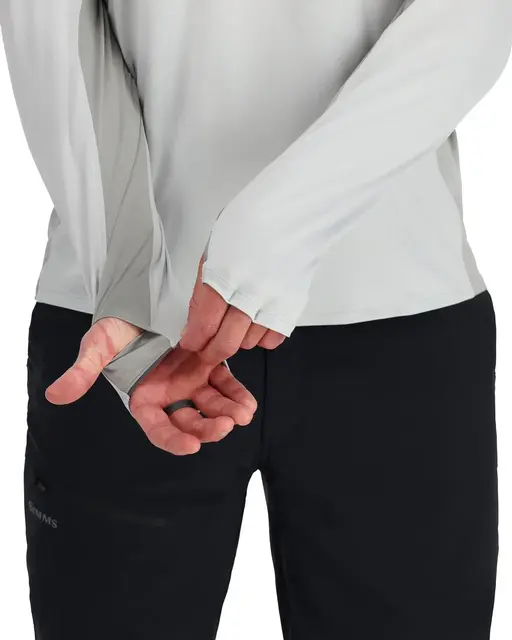 Simms Solarflex Crew Sterling/Cinder XL Solbeskyttende genser for varme dager 
