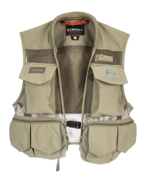 Simms Tributary Vest Tan 3XL Lätt och andas flugväst i klassisk mesh 