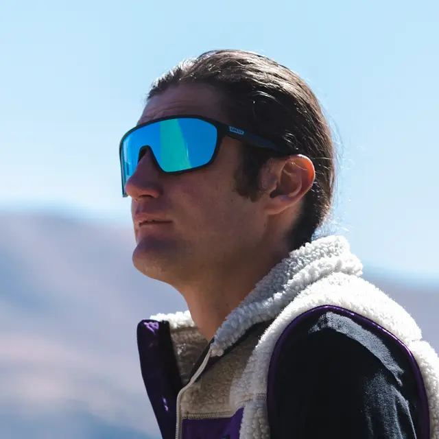 Smith Optics Boomtown Matte Black Polar Blue Mirror 