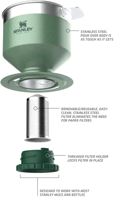 Stanley Gavesett Pour Over+Camp Mug Lag den perfekte tur kaffen! 