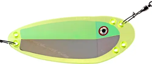 VK-Salmon S Rainbow Pearl 15cm Flasher Chartreuse series 