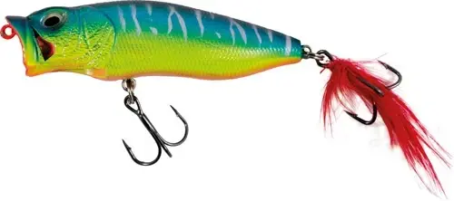 Poddy Popper II Blå/Vit 80mm Popper, flytande 