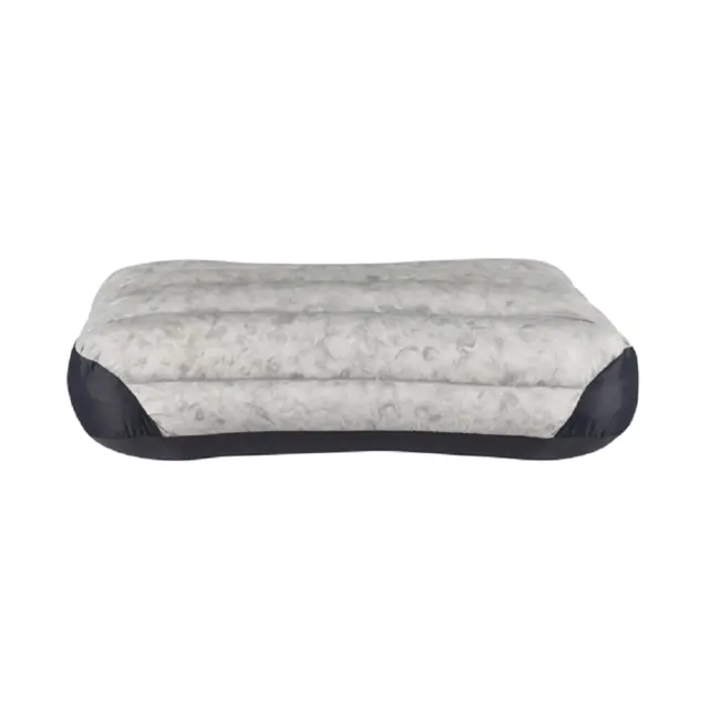 STS Aeros Down Pillow L Grey Oppblåsbar dunpute med lavt pakkevolum 