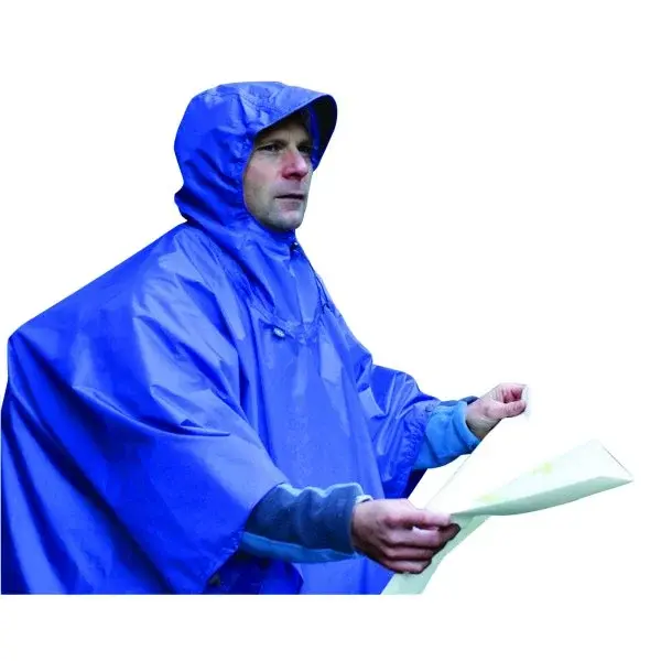 STS Poncho m/Tarp Blå Praktisk poncho med bivack 