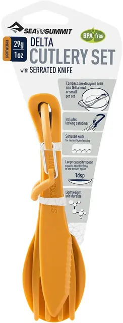 STS Delta Cutlery Set Orange Vandringsbestick 