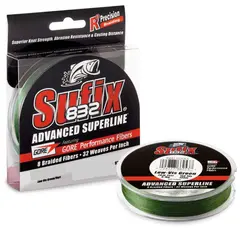 Sufix 832 Braid Lo-Vis Green 120m Multifilament för långa kast