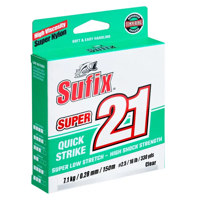 Sufix Super 21 Clear 150m 0,20mm 3,5kg Sufix Super 21 Clear 150m 