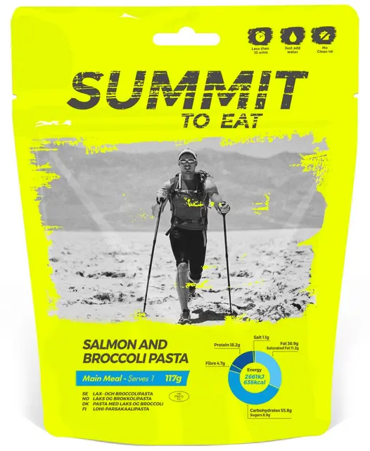 Summit To Eat Salmon Broccoli Pasta Energirik friluftsmat 