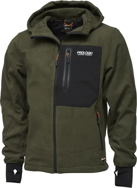 Prologic Commander Fleece Jacket M Grön/Svart - Vattenavvisande fleecejacka 