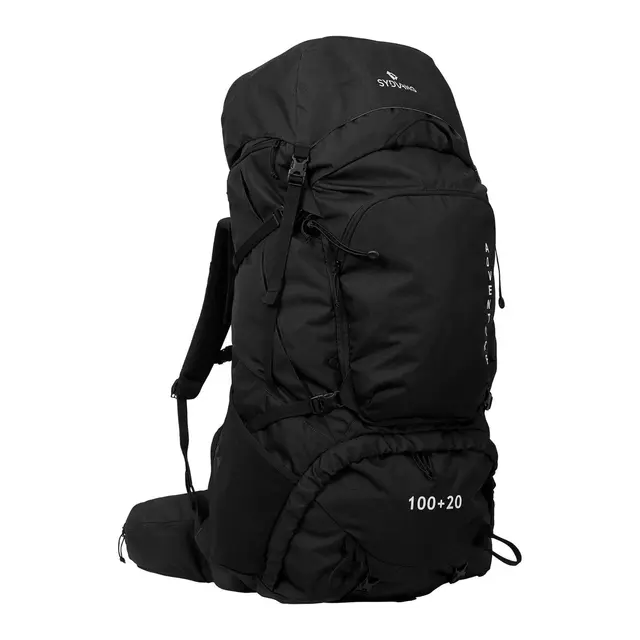 Sydvang Adventure 100+20 2.0 Black Robust ekspanderbar tursekk 