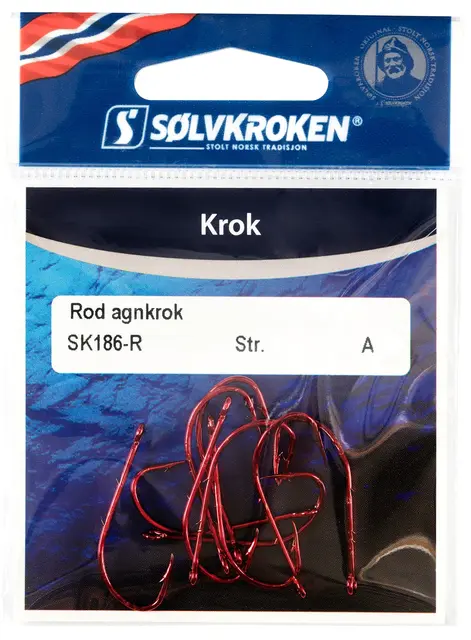 Sölvkroken Agnkrok Röd Allroundkrok SK186RA, 10 st 