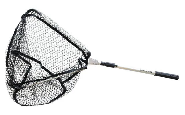 Sölvkroken Teleskophåv Midi Gumminät Håv med gumminät för skonsam C&R 