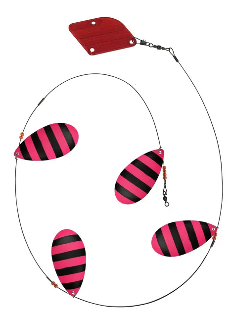 Tasmanian Devil Cow Bell Pink Panther UV 90cm långedrag som imiterar ett fiskstim 