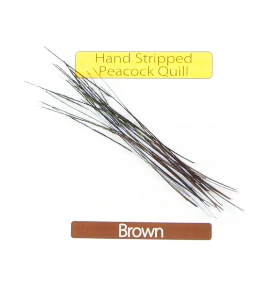 Stripped Peacock Quills - Brown Veniard 