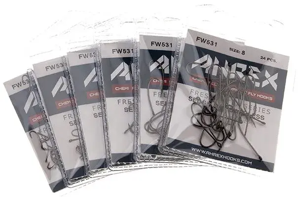 Ahrex FW531 Sedge Dry #18 Barbless - Svart finish - 24 st 